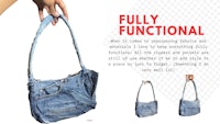 how to make a functional bag out of denim